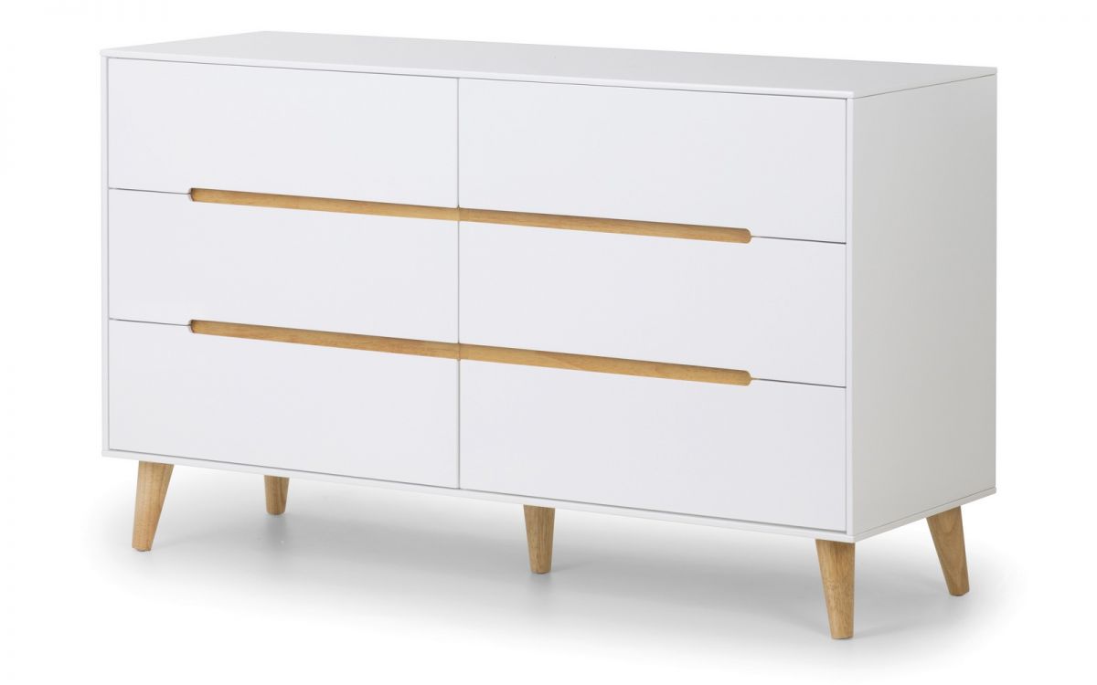 Alison Bedroom Range - White or Anthracite - Options: 2 Drawer Bedsides, 3 Drawer Chest, 5 Drawer Chest, 6 Drawer Chest & Wardrobe