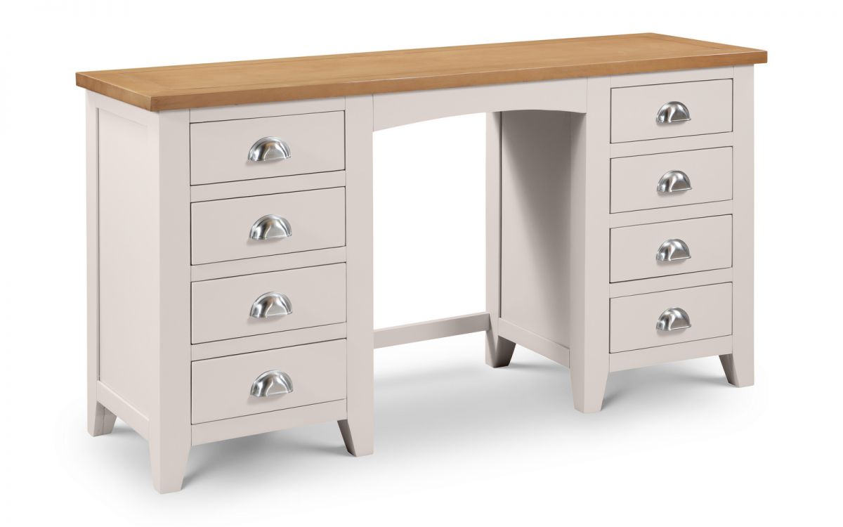 Richmond Twin Pedestal Dressing Table - Elephant Grey