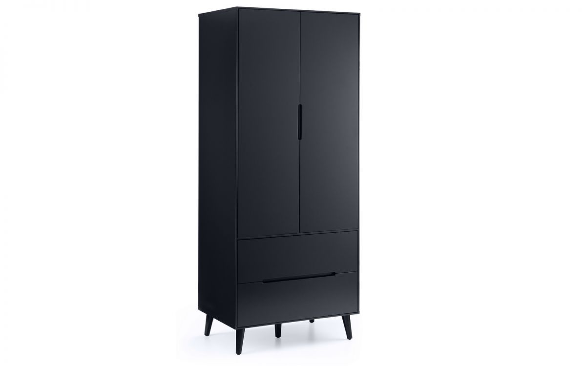 Alison Bedroom Range - White or Anthracite - Options: 2 Drawer Bedsides, 3 Drawer Chest, 5 Drawer Chest, 6 Drawer Chest & Wardrobe