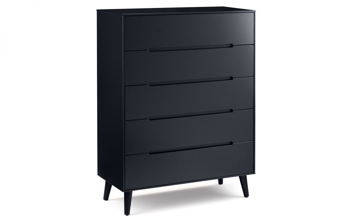 Alison Bedroom Range - White or Anthracite - Options: 2 Drawer Bedsides, 3 Drawer Chest, 5 Drawer Chest, 6 Drawer Chest & Wardrobe