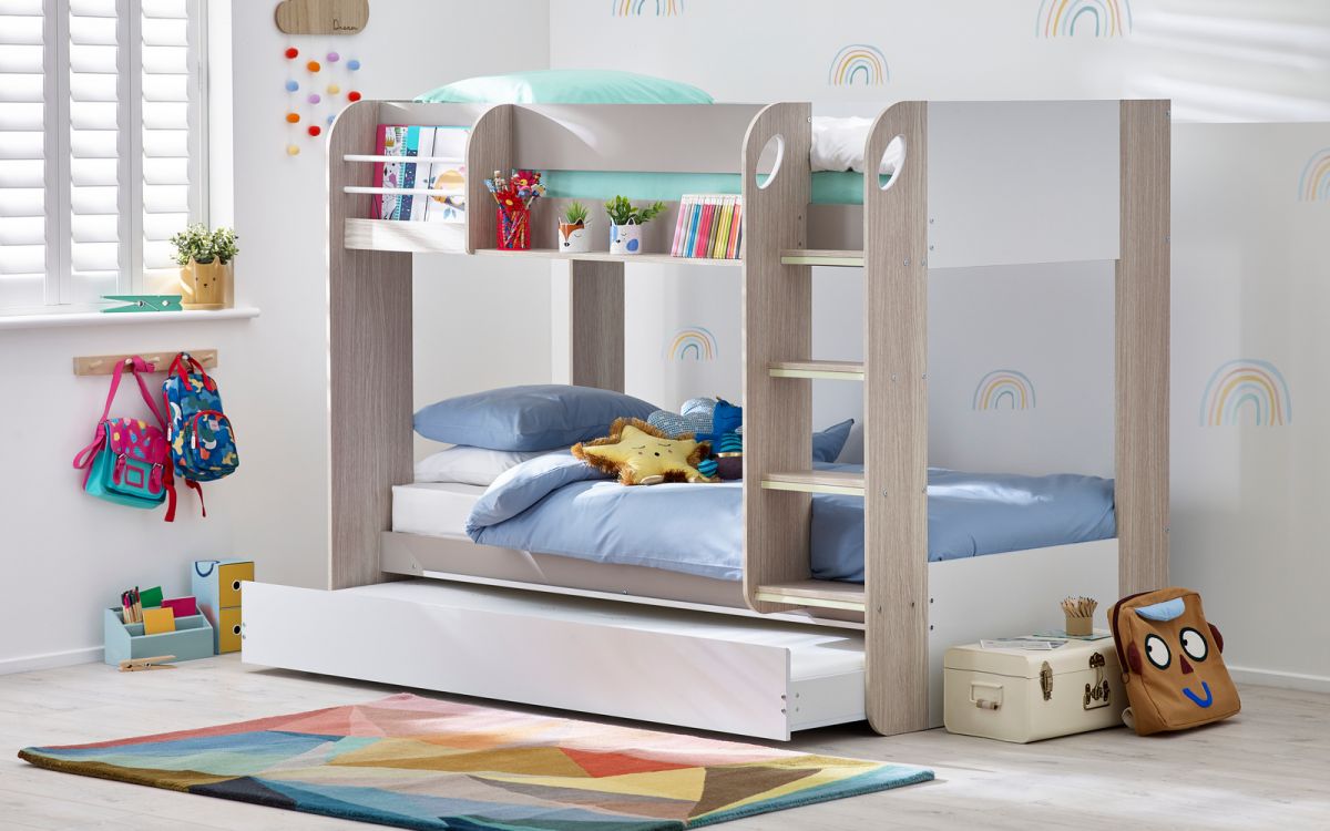 Mars Bunk & Underbed - Available in Charcoal & White, Taupe, Pastel Pink, Grey Oak or All White