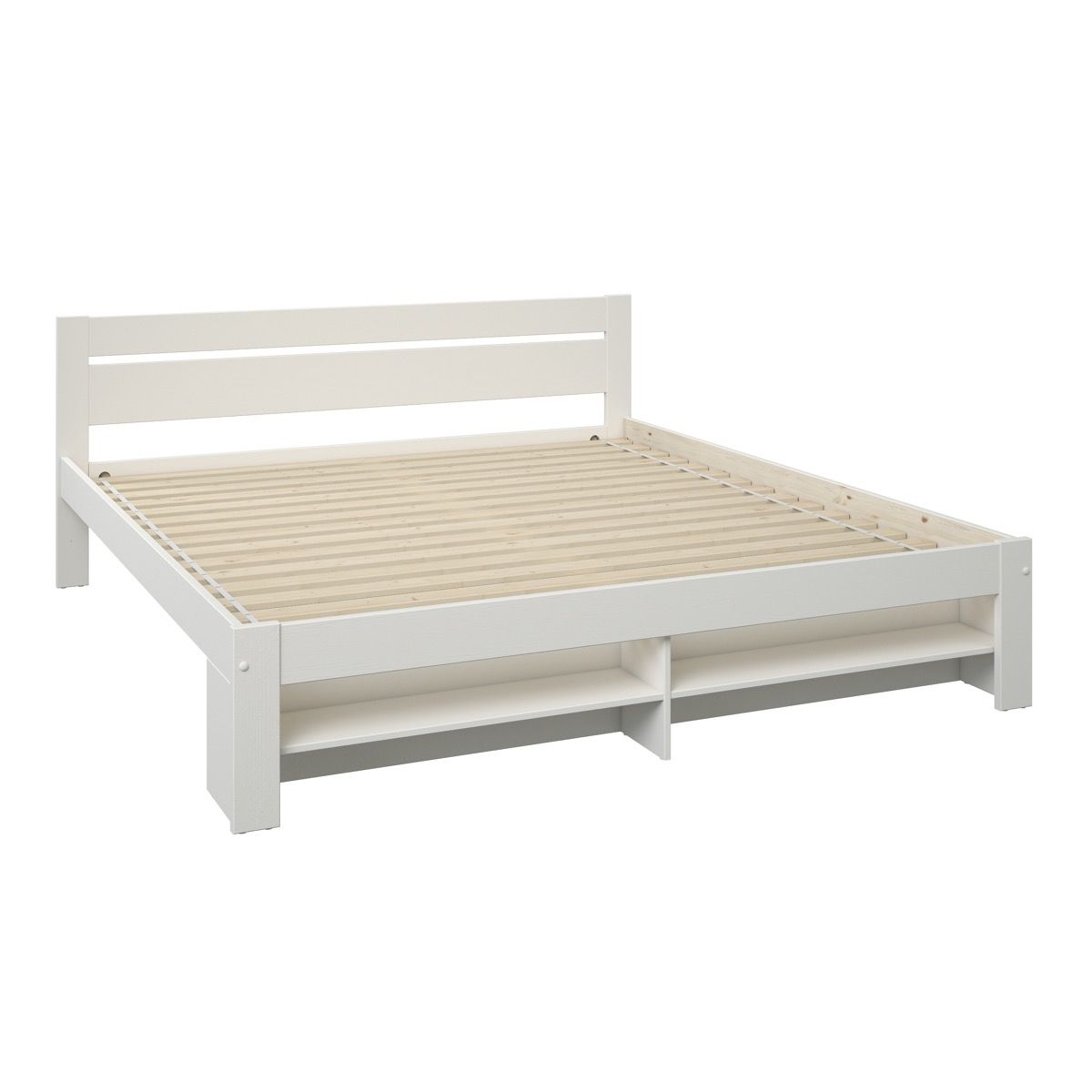 Noomi Pradis Storage Bed White - Available in Double & Kingsize