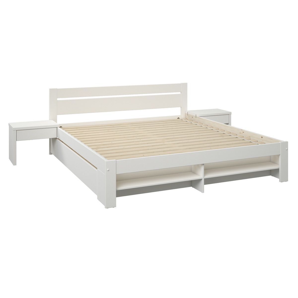 Noomi Pradis Storage Bed White - Available in Double & Kingsize
