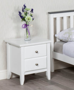 Wooden Bedside Storage - Available in White