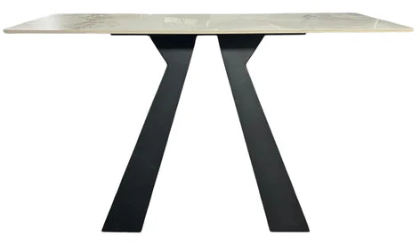 Roma Chanel Ceramic Console Table With Blag Legs - 120x60x75cm