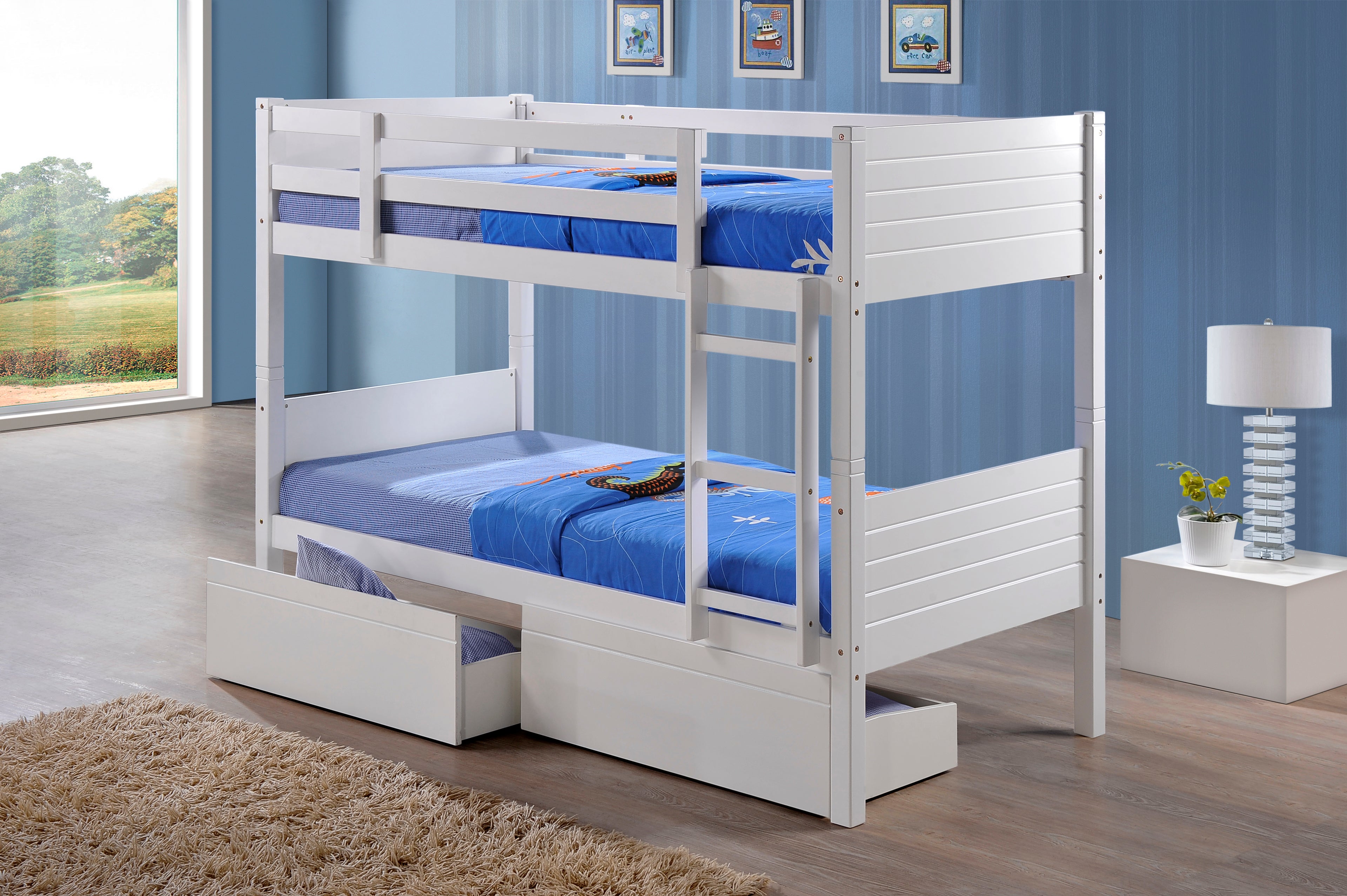 Bedford Bunk Bed - White - Single 3Ft - Drawer Option