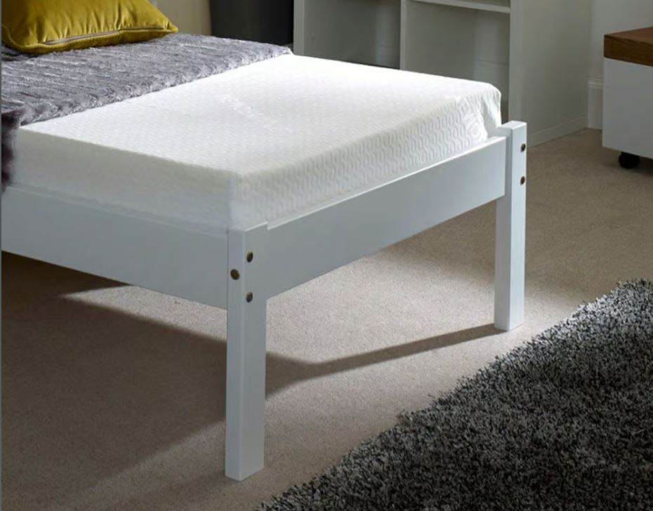Clifton Bed - White - Available in Single(3Ft), Small Double(4Ft), Double(4"6Ft) & KingSize (5Ft)