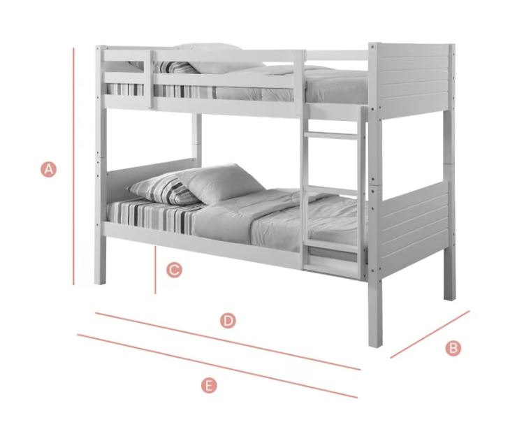 Bedford Bunk Bed - White - Single 3Ft - Drawer Option