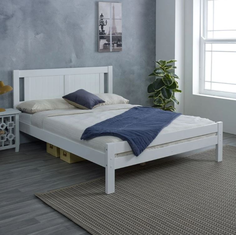 Glory Bed - White - Available in Single(3Ft), Small Double(4Ft), Double(4"6Ft) & KingSize (5Ft)