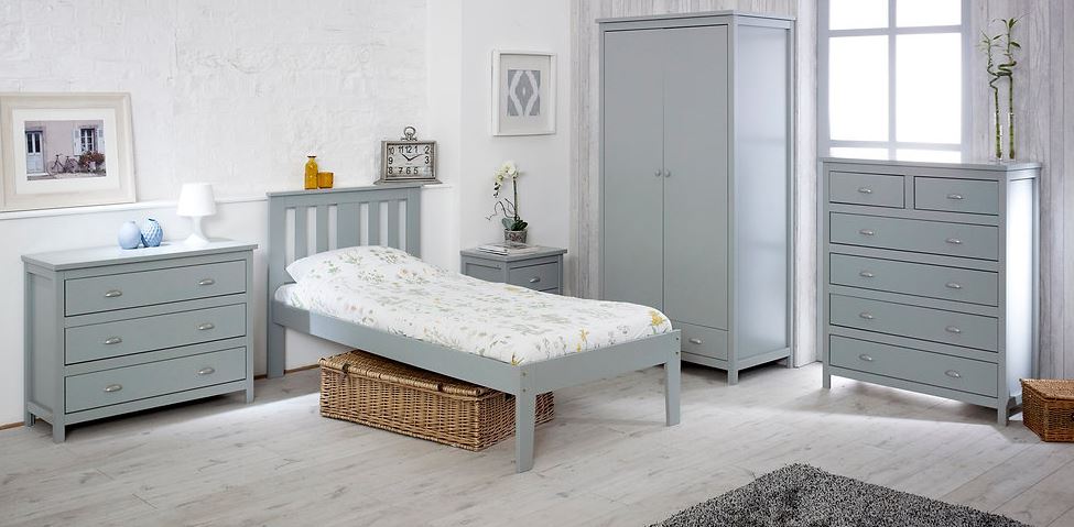 Kingston Bed - Grey - Available in Single(3Ft), Small Double(4Ft), Double(4"6Ft) & KingSize (5Ft)