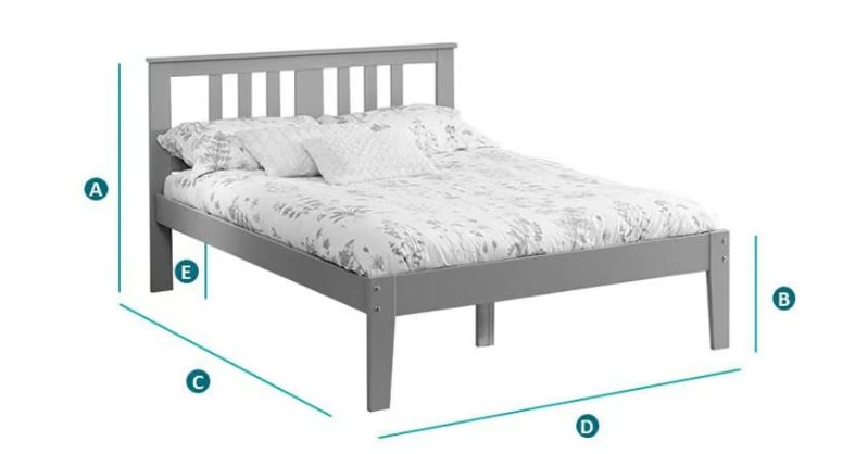 Kingston Bed - Grey - Available in Single(3Ft), Small Double(4Ft), Double(4"6Ft) & KingSize (5Ft)