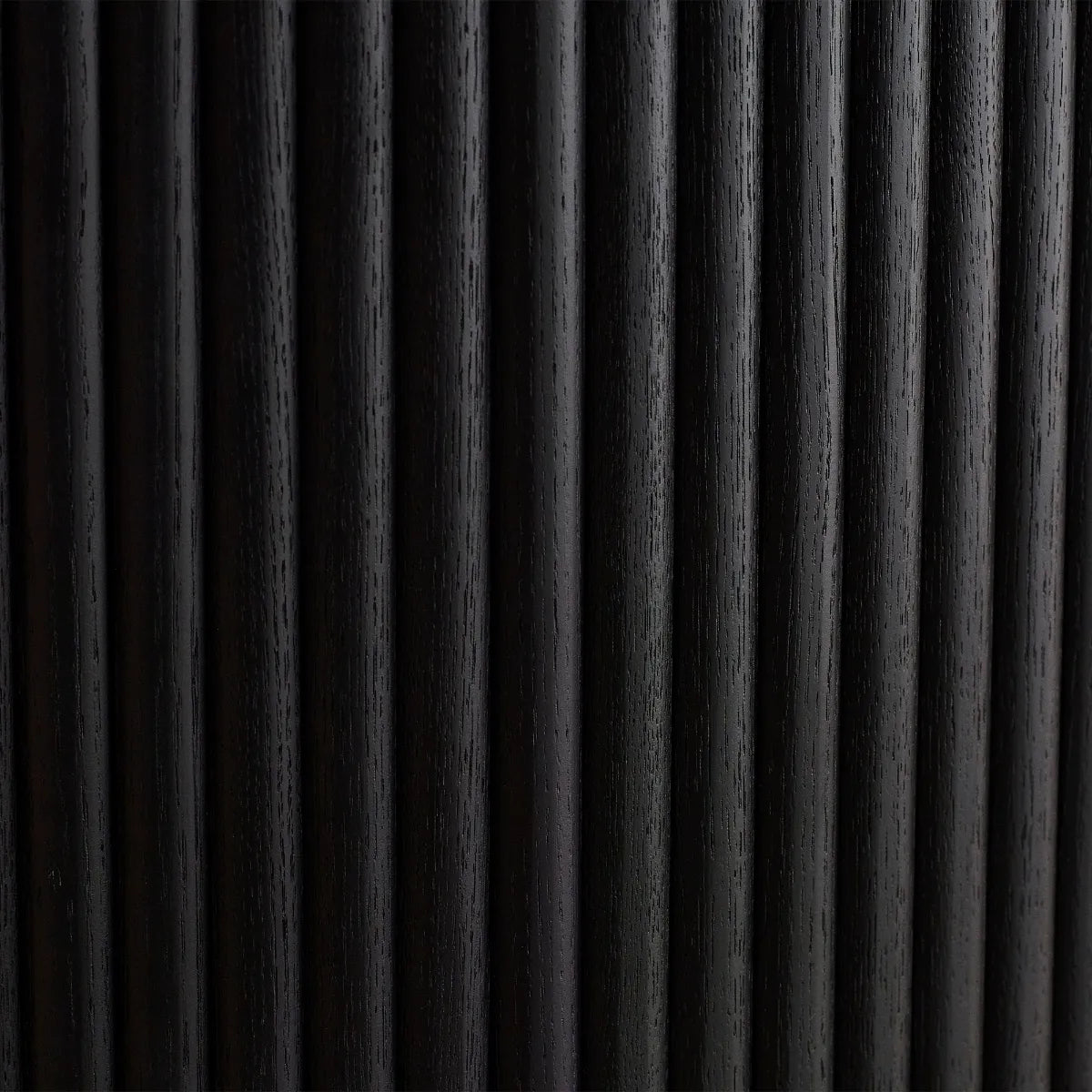 Louis Black Fluted Round Dining Table - 120cm D x 120cm W x 76cm H