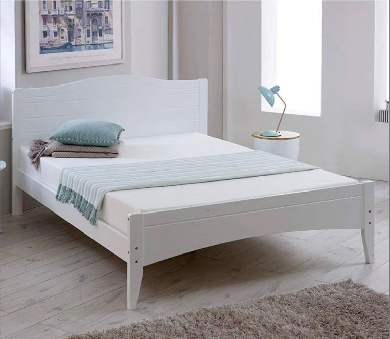 Lauren Bed - White - Available in Single(3Ft), Small Double(4Ft), Double(4"6Ft) & KingSize (5Ft)