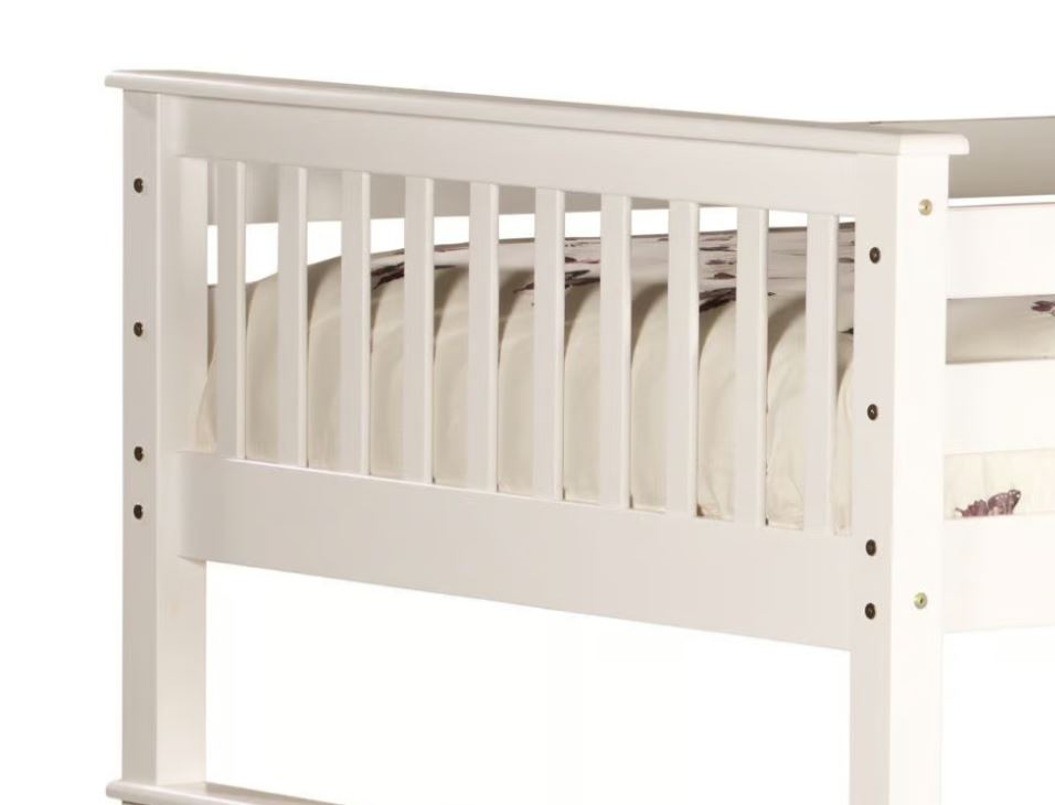 Malvern Bunk Bed - White - 4Ft Small Double - Drawer Option