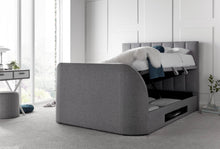 Load image into Gallery viewer, Medway TV Storage Bed - Available in Grey or Slate - Double, KingSize &amp; SuperKing Sizes
