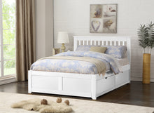 Load image into Gallery viewer, Pentre Wooden Bed - Oak or White - Drawer Option Available
