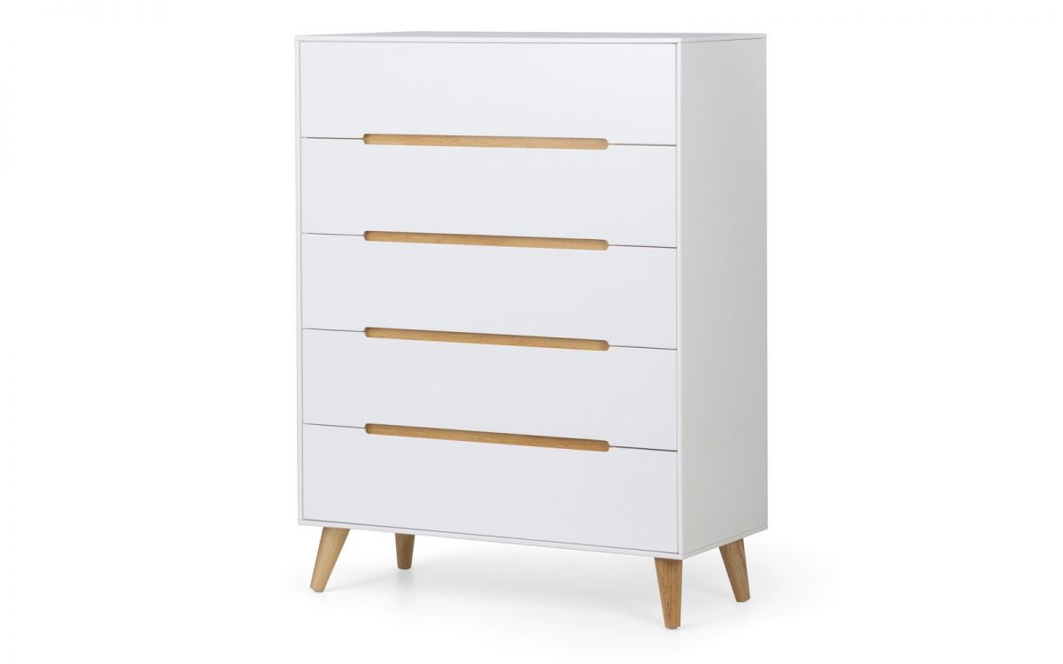 Alison Bedroom Range - White or Anthracite - Options: 2 Drawer Bedsides, 3 Drawer Chest, 5 Drawer Chest, 6 Drawer Chest & Wardrobe