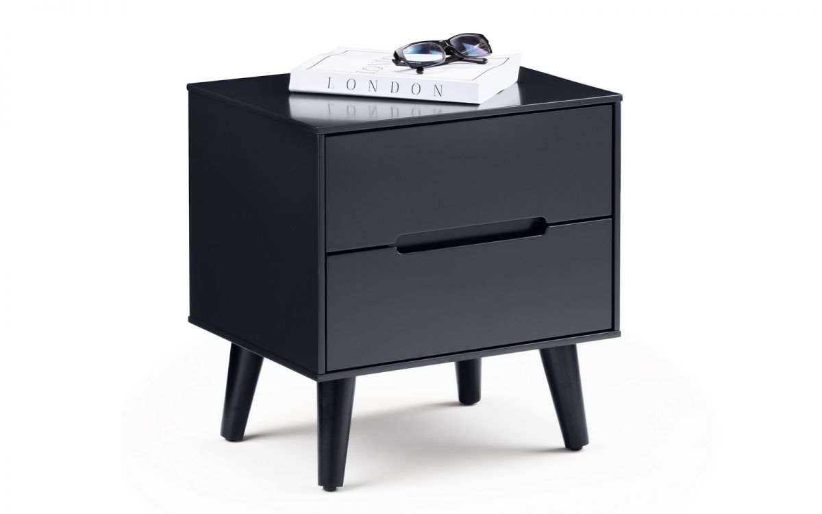 Alison Bedroom Range - White or Anthracite - Options: 2 Drawer Bedsides, 3 Drawer Chest, 5 Drawer Chest, 6 Drawer Chest & Wardrobe