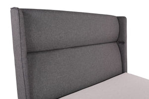 Rumba Ottoman Fabric Bed Grey - Available in Double Or KingSize