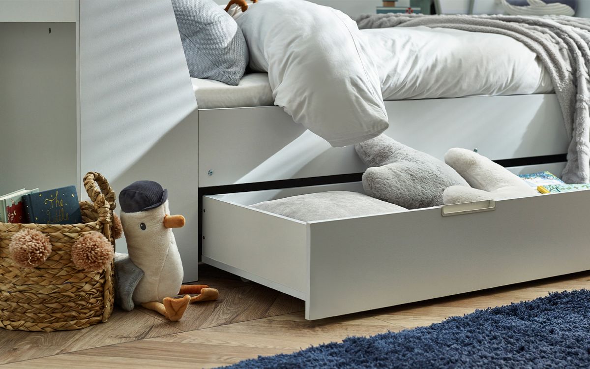 Luxury Cyclone Daybed - Taupe or White - With Under Bed Drawer