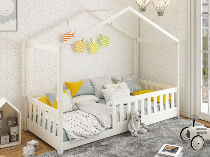 Noomi Froya Solid Wood Grow-with-Me House Bed White