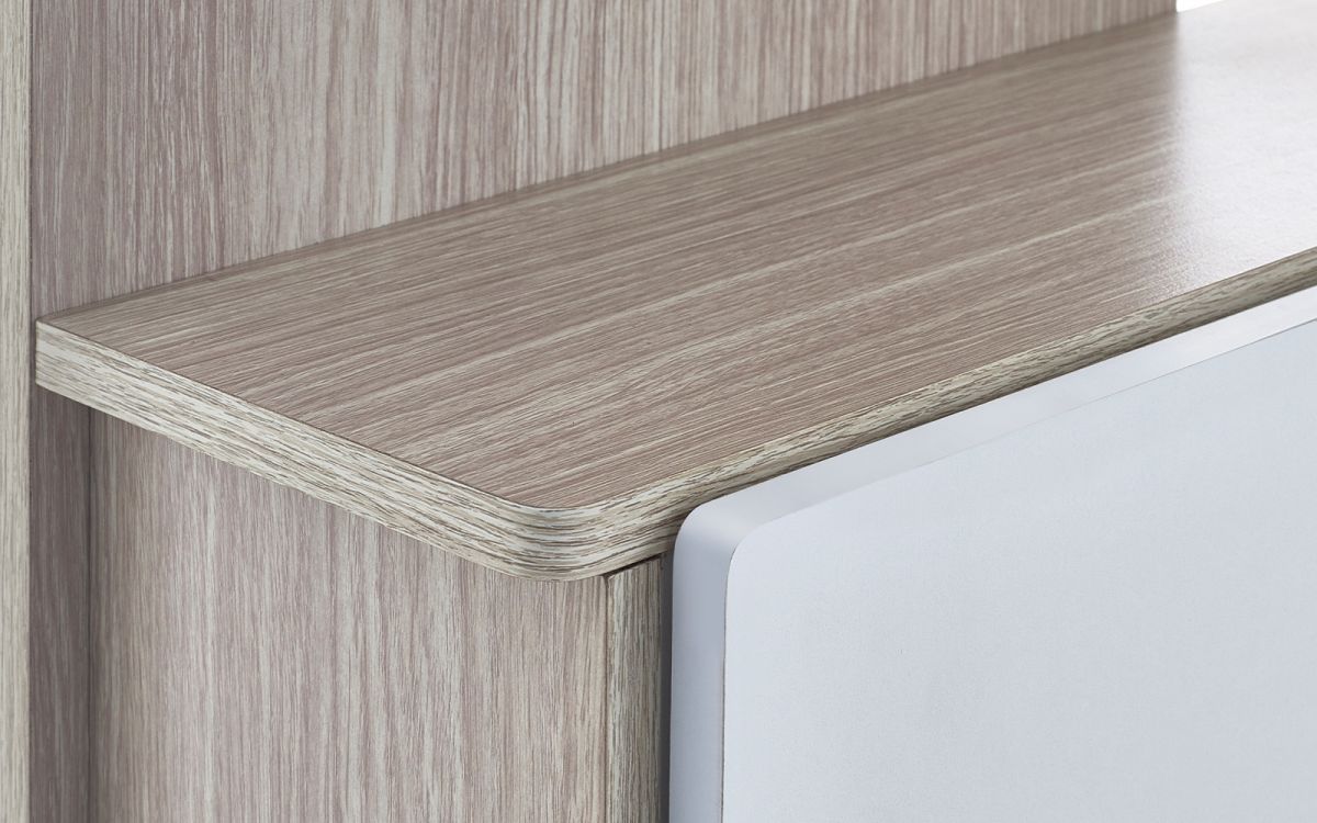 Kids Horizon Bunk Bed - Pale Wood And White - Optional Mattress