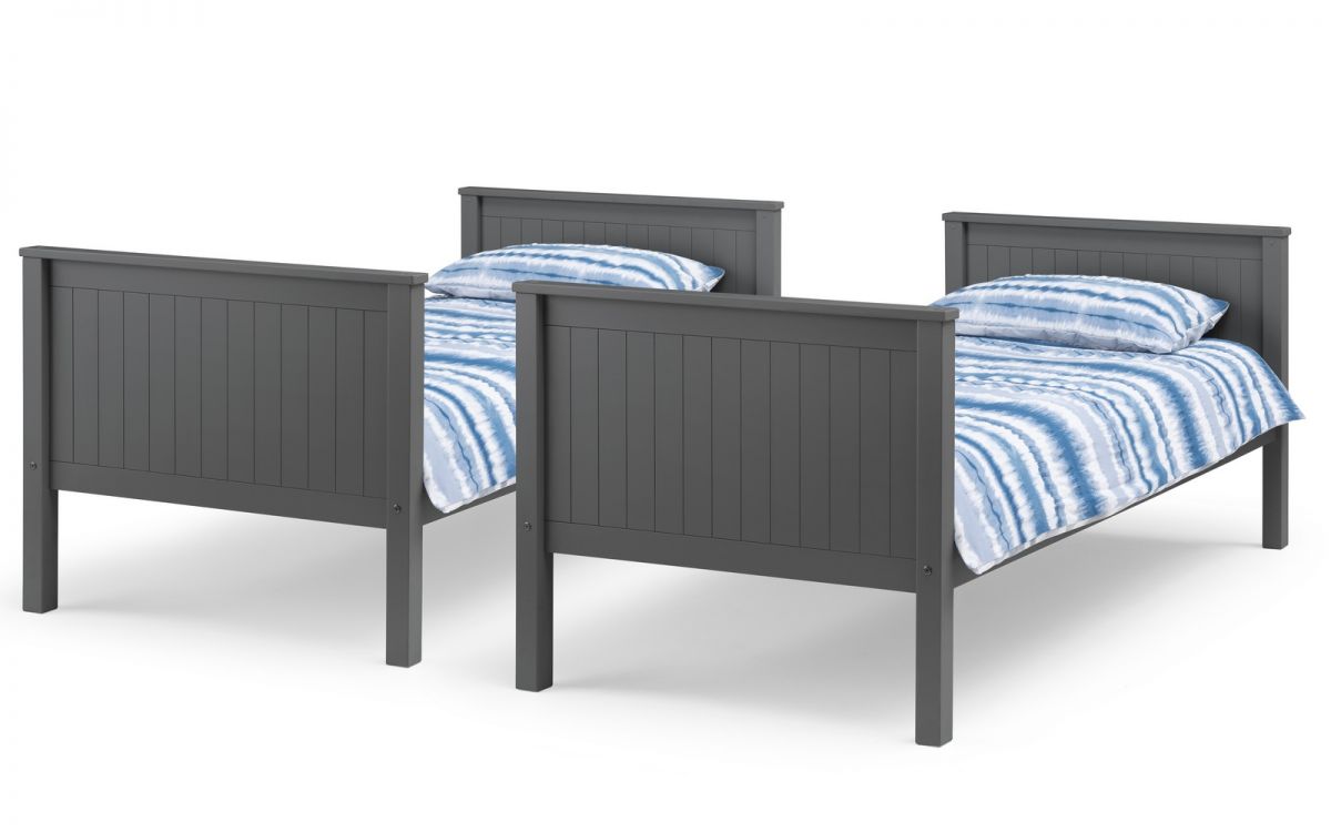 Luxury Maine Bunk Bed - Available in Anthracite, Surf White or Dove Grey - Optional Under Bed and Mattress