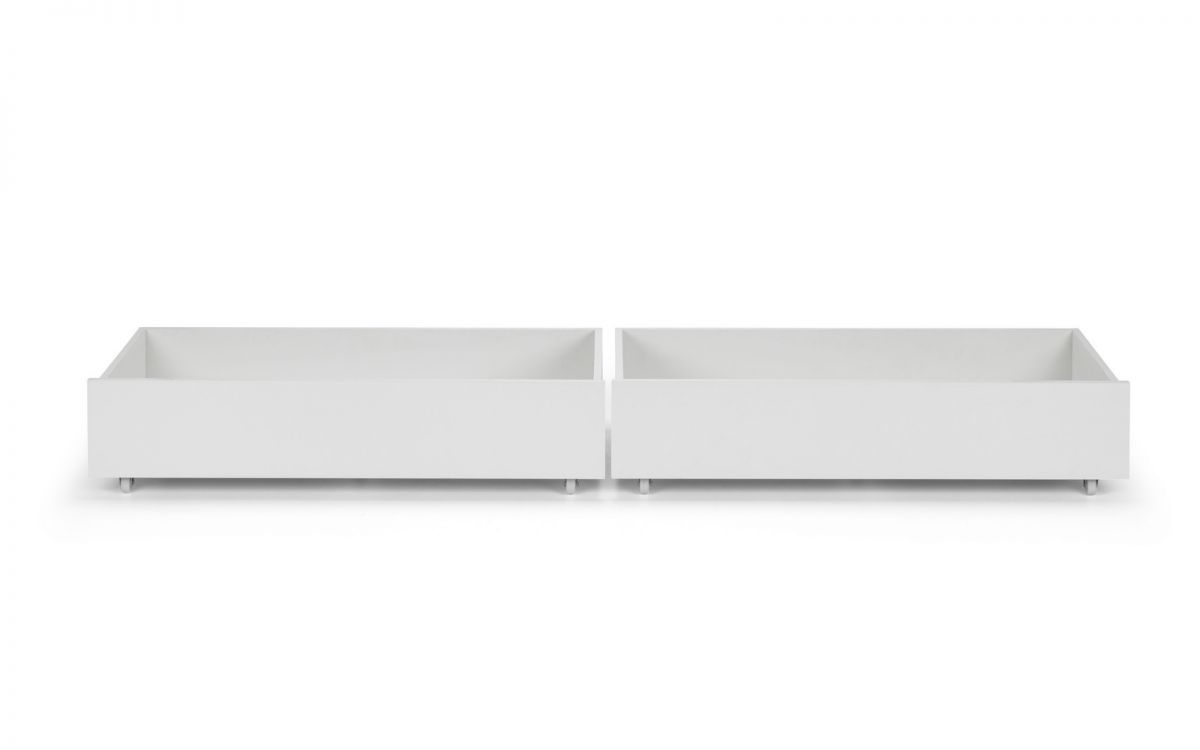 Stylish Manhattan Bookcase Bed - White - Optional Underbed Drawer