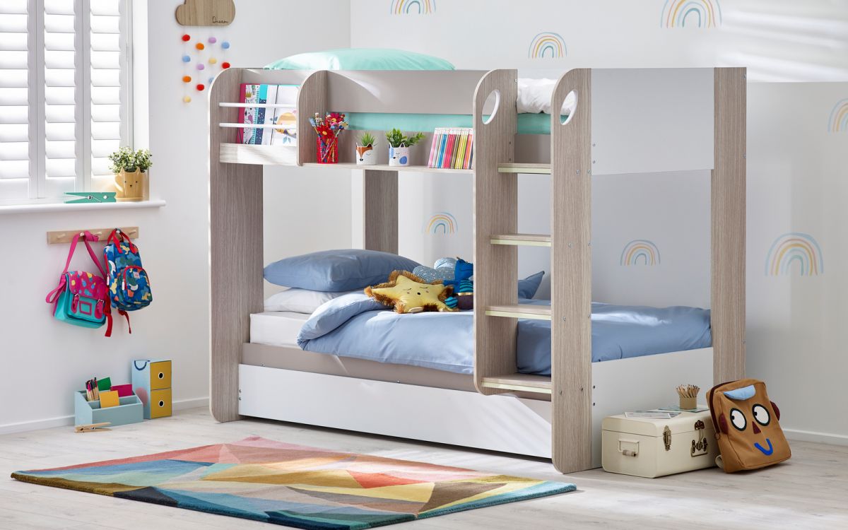 Mars Bunk & Underbed - Available in Charcoal & White, Taupe, Pastel Pink, Grey Oak or All White
