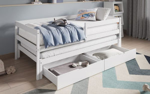FB Guest Bed White or White With Trundle - Mattress Options Available