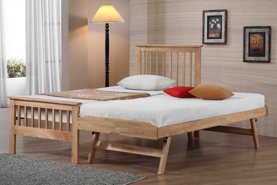 Pentre Wooden Guest/Day Bed - White or Oak Colour - Available in 3Ft Single