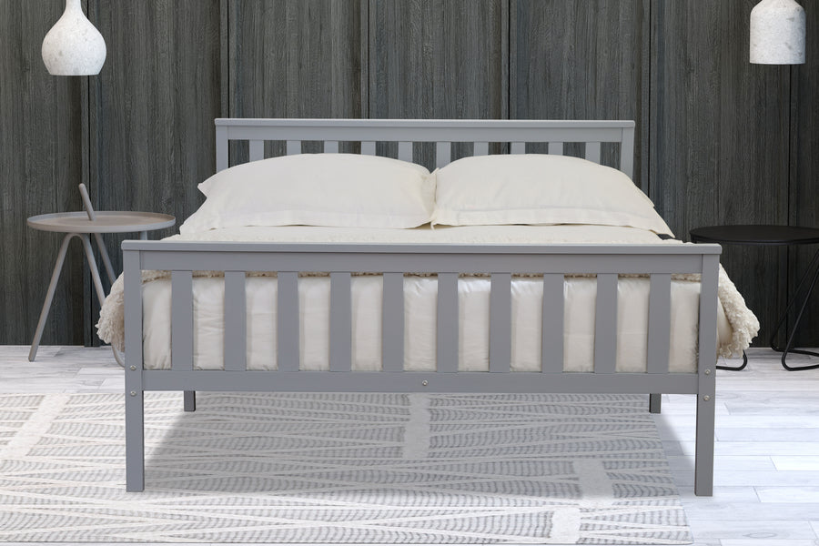 Stylish Marnel Wooden Bed - White, Oak or Grey Colour Options - Available in Single, Small Double, Double and Kingsize