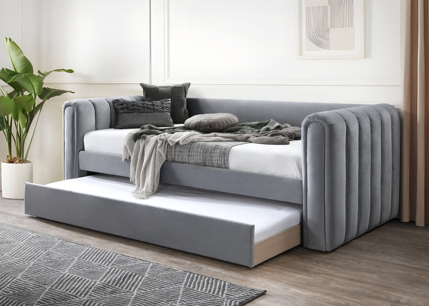 Chester Grey Day Bed With Trundle