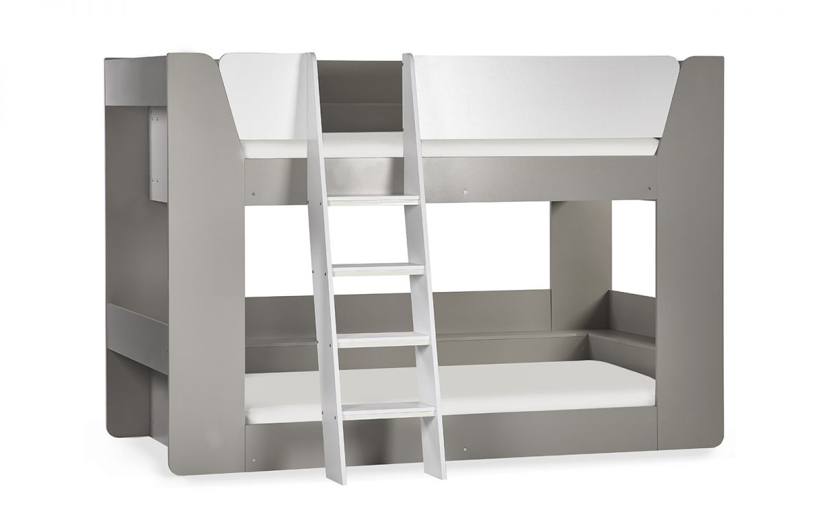 Kids Pars Bunk Bed - Available in Taupe & White or All White