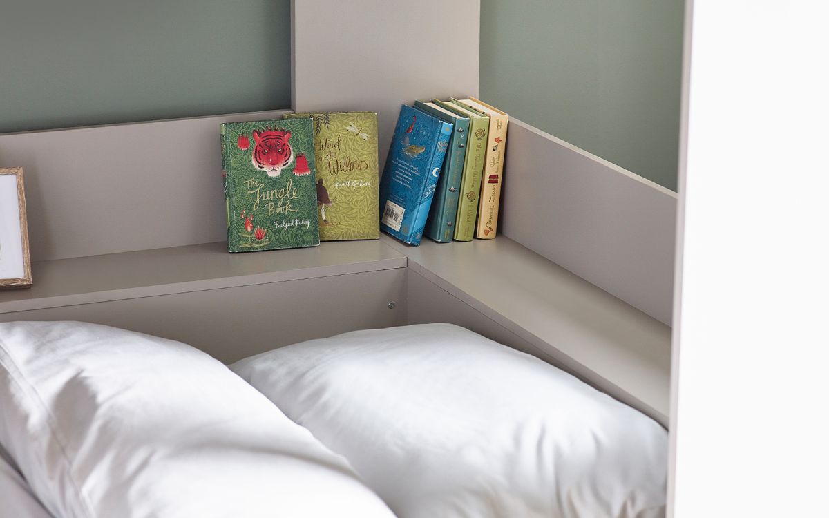 Kids Pars Bunk Bed - Available in Taupe & White or All White