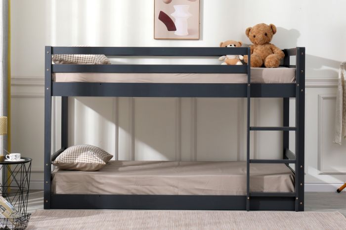 Wooden Spark Low - Bunk Bed - Colour Options Grey or White