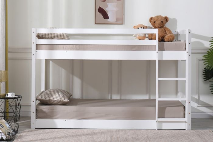 Wooden Spark Low - Bunk Bed - Colour Options Grey or White