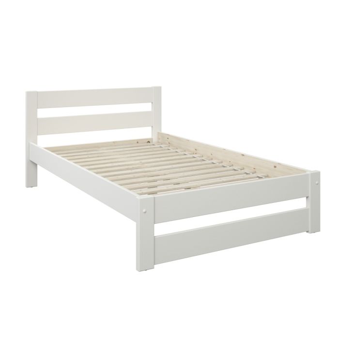 Noomi Tera Solid Wood Small Double Bed -  Grey or White - Mattress Options Available