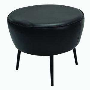 Donato Leather and Iron Stool - Available in Mahogany , Steel Grey & Sage Green