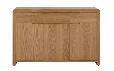 Curve Oak SideBoard - 40cm D x 130cm W x 85cm H