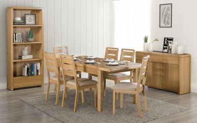 Curve Oak Bookcase - 30cm D x 80cm W x 190cm H