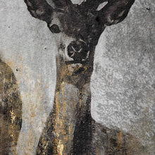 Load image into Gallery viewer, Large Curious Stag Painting on Cement Board with Frame

