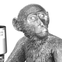 Load image into Gallery viewer, Ringo The Monkey Silver Table Lamp
