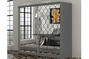 Queen Wardrobe Various Sizes - Available in White, Black or Grey