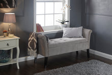 Load image into Gallery viewer, Balmoral Ottoman Window Seat - Available in Grey Chenille or silver Chenille
