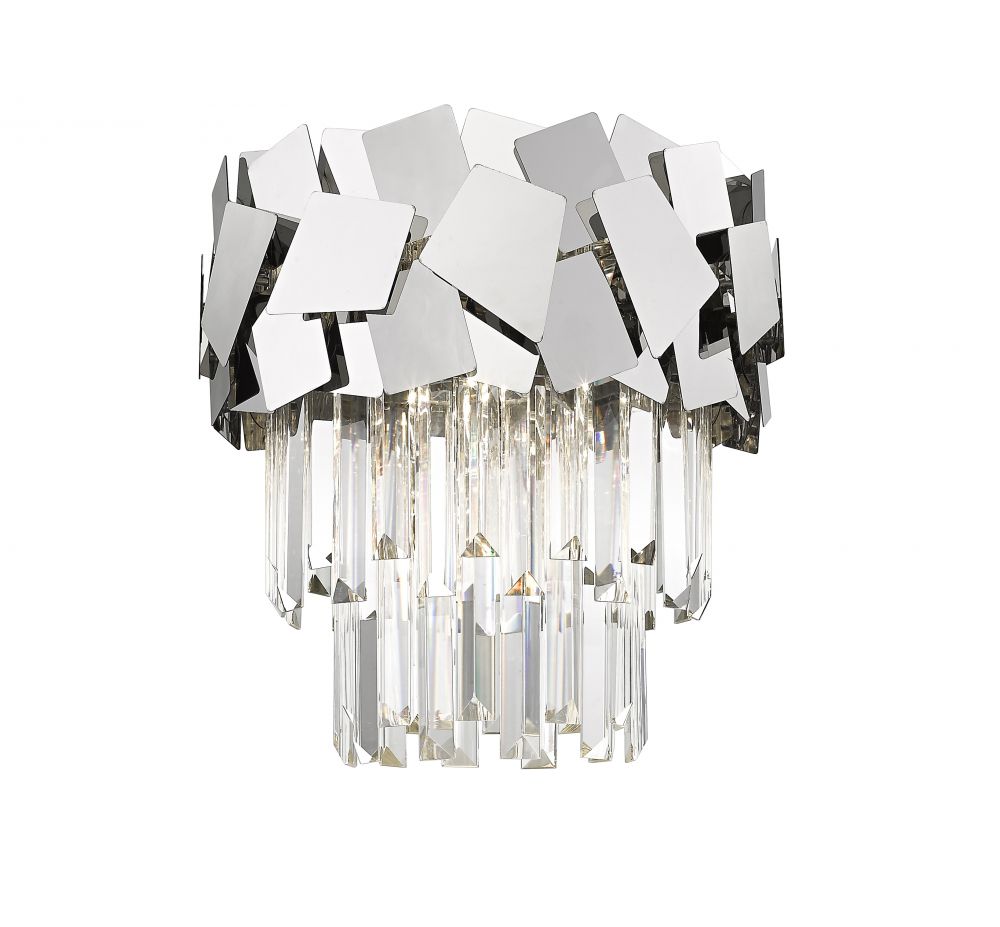 Dijon Crystal Laser Cut Flush Small/Large Chrome/Gold