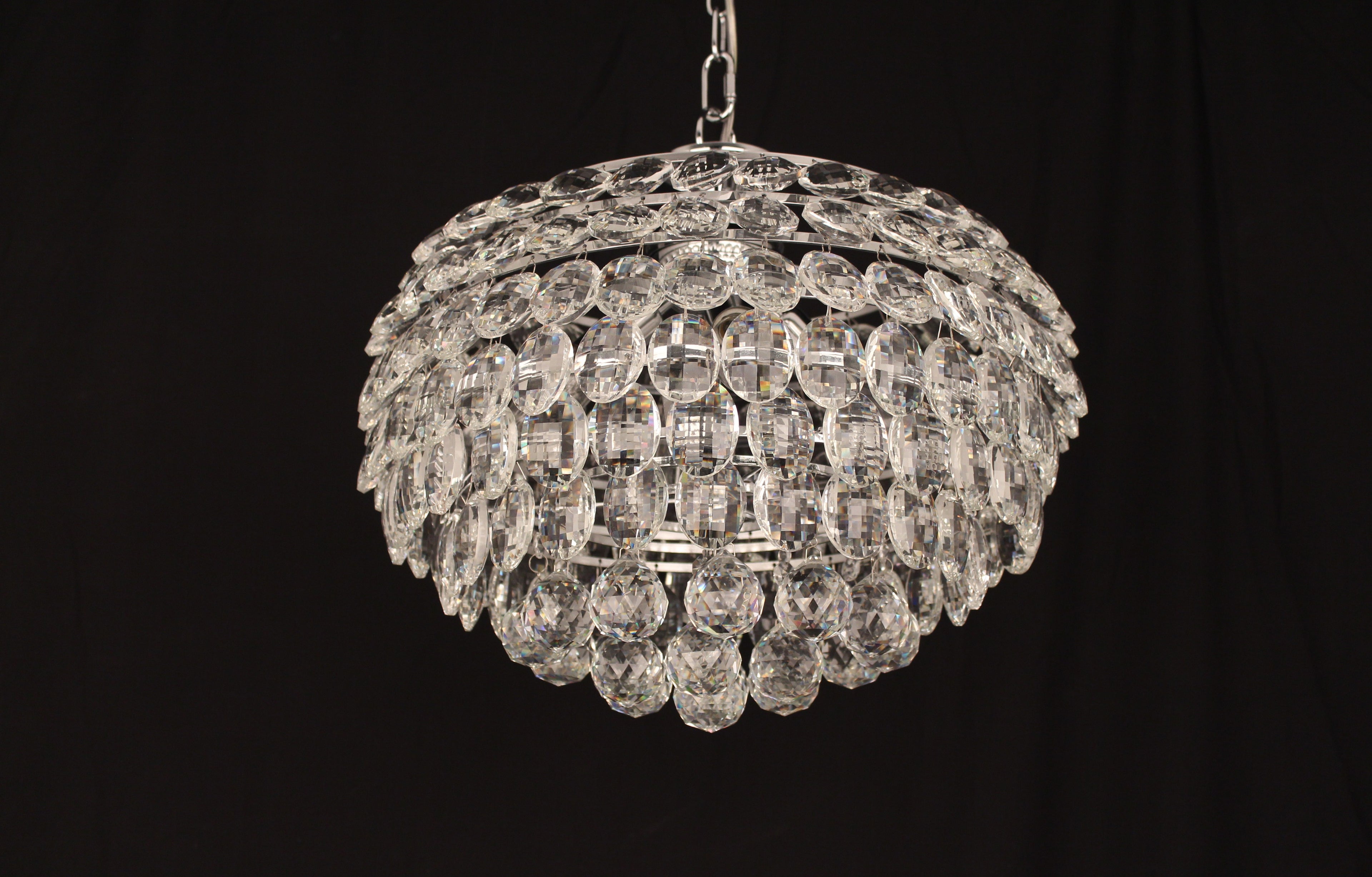 Acadia Crystal Pendant Light Chrome