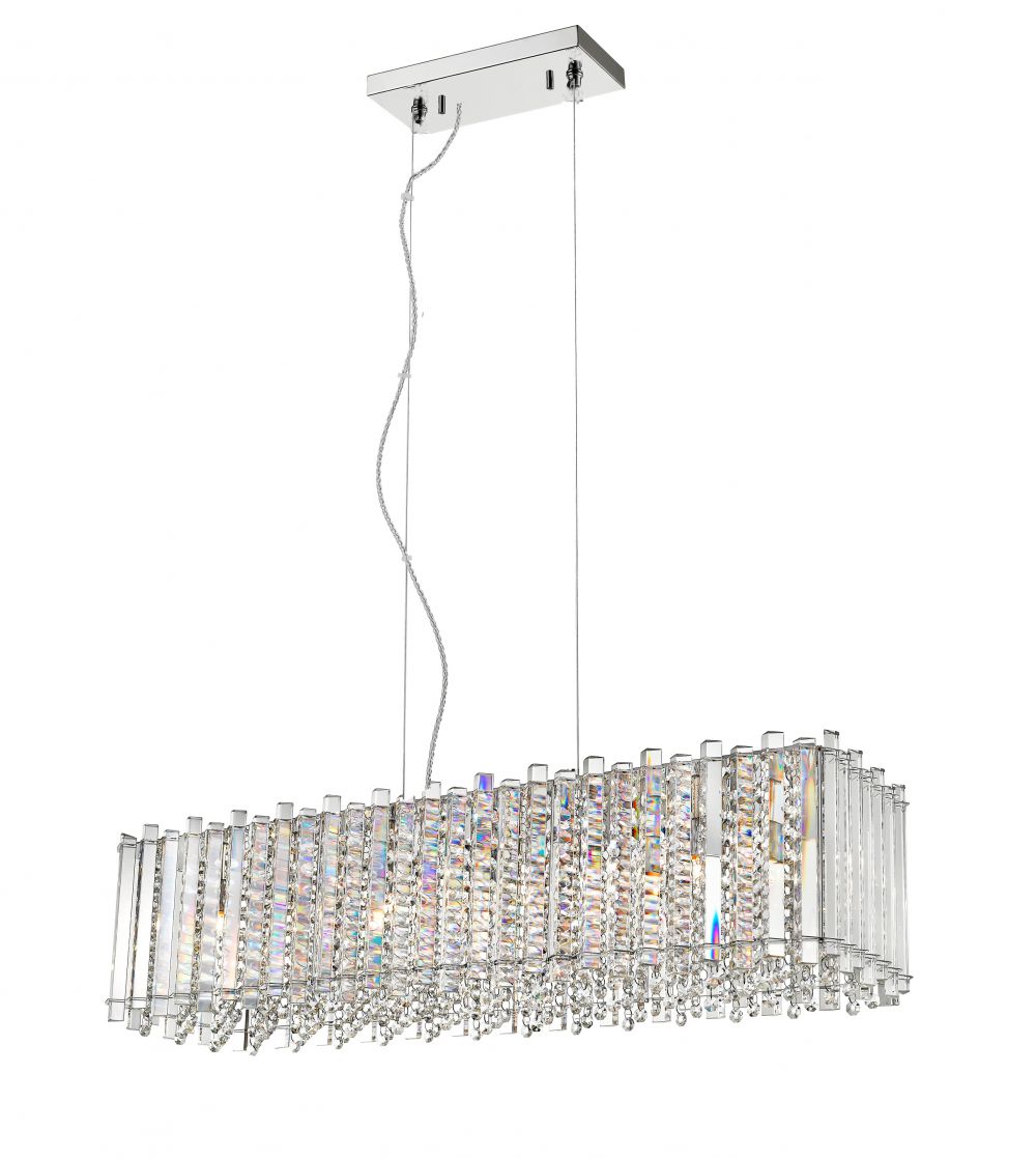 Dublin Oblong Clear Crystal Pendant