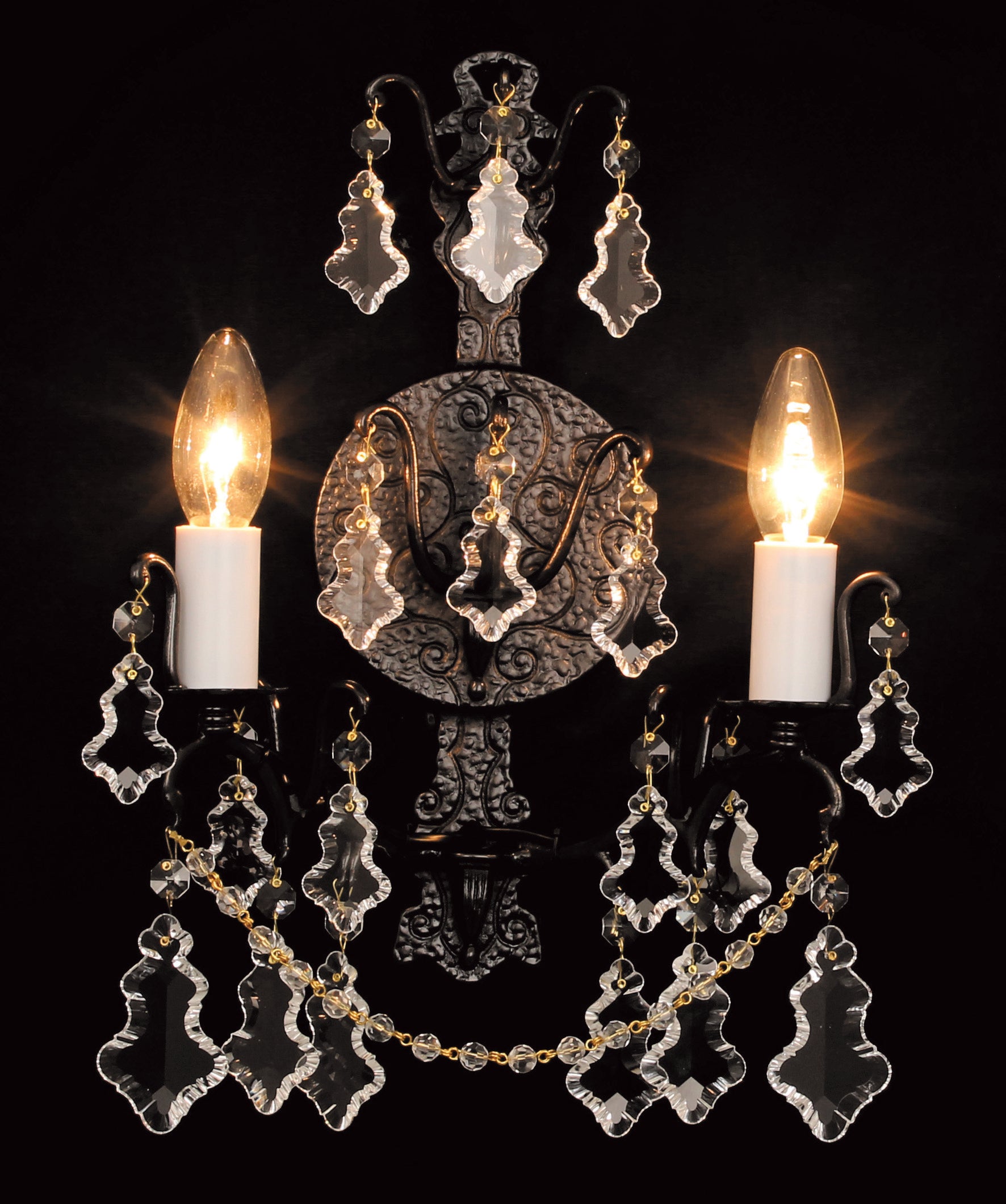 Hula Crystal Wall Light Antique Bronze/French Gold