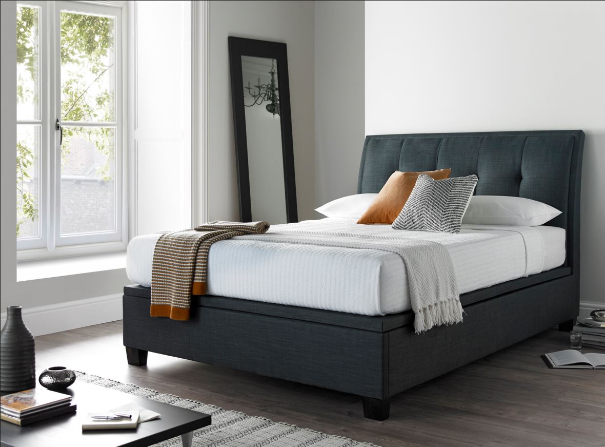 Accent Storage Bed - Available in Pendle Oatmeal Fabric, Pendle Slate Fabric or Marbella Grey Fabric